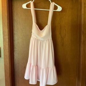 Lucy In The Sky Pink Dress with Bow Tie